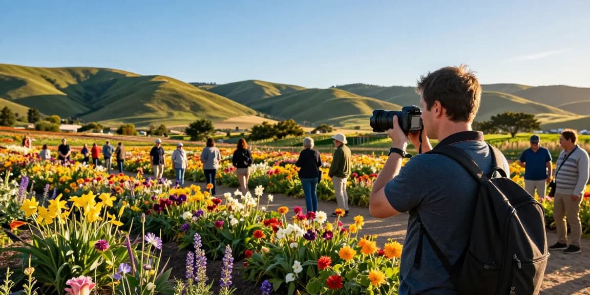 Experience the stunning Capay Valley Garden Tour at https://www.thecapayvalleygardentour.com, showcasing vibrant flowers in full bloom.