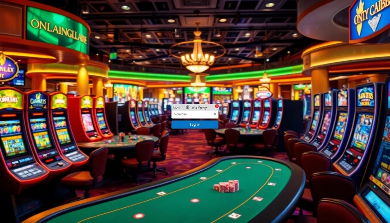 Engaging scene of Onicplay's casino vibrant interface showcasing exciting slot games.