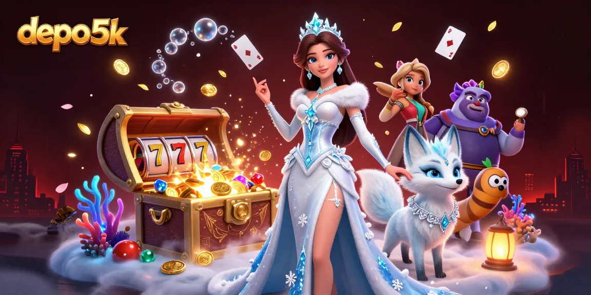 Engage with depo 5k as you discover vibrant casino elements in a stunning 3D illustration.