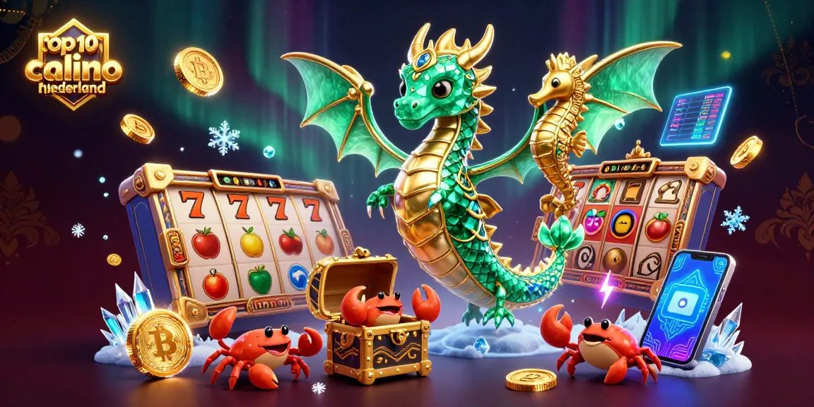 Engage in the top 10 online casino nederland scene with a sea dragon, treasures, and vibrant slot symbols.