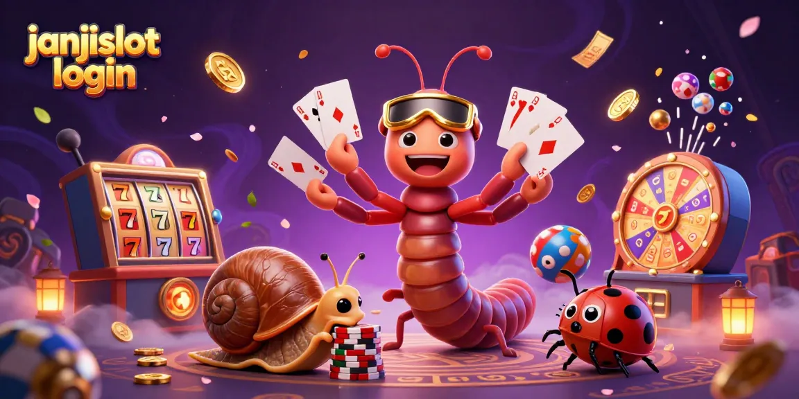 Experience the excitement of gaming with janjislot login, showcasing lively casino visuals and dynamic characters.
