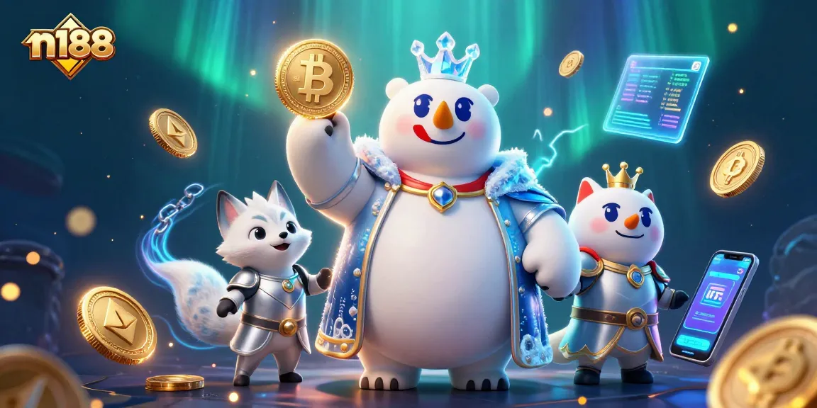 Play thrilling games at n188, featuring a polar bear king and snow fox with crypto elements.