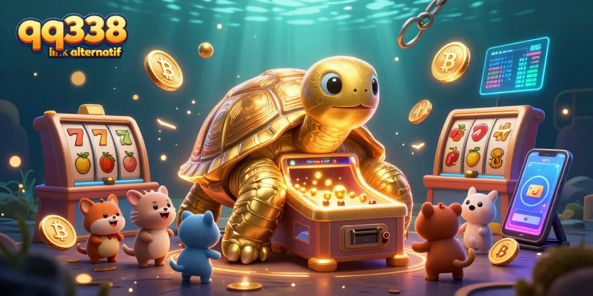 Engage in thrilling gameplay with qq338 link alternatif featuring a golden tortoise pinball and lively animals.