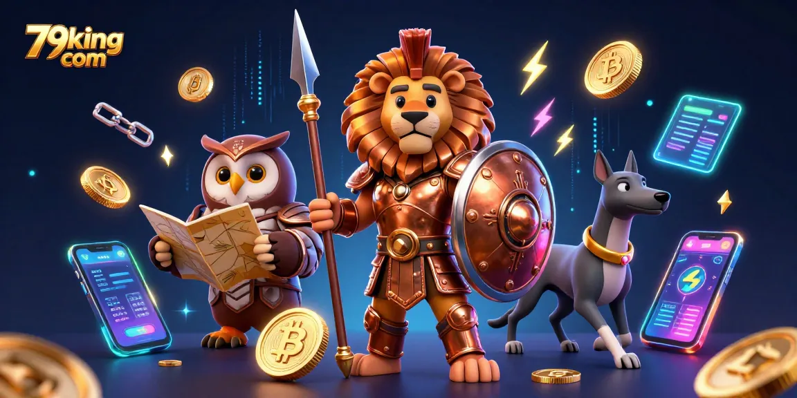 Engage in thrilling gameplay at 79king com featuring a vibrant 3D illustration with heroic characters.