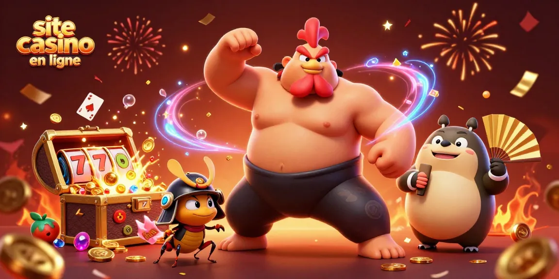 Jouez sur notre site casino en ligne avec cette illustration dynamique de personnages de casino animés.