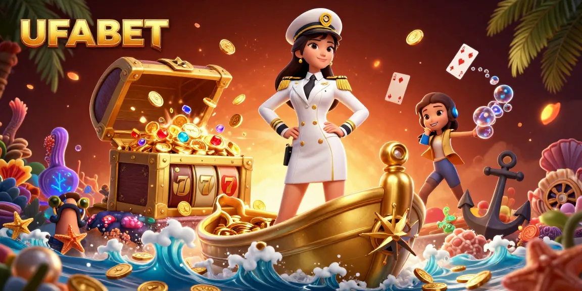 Experience the thrill of slots and gaming at UFABET with vibrant casino elements and rich, dynamic visuals.