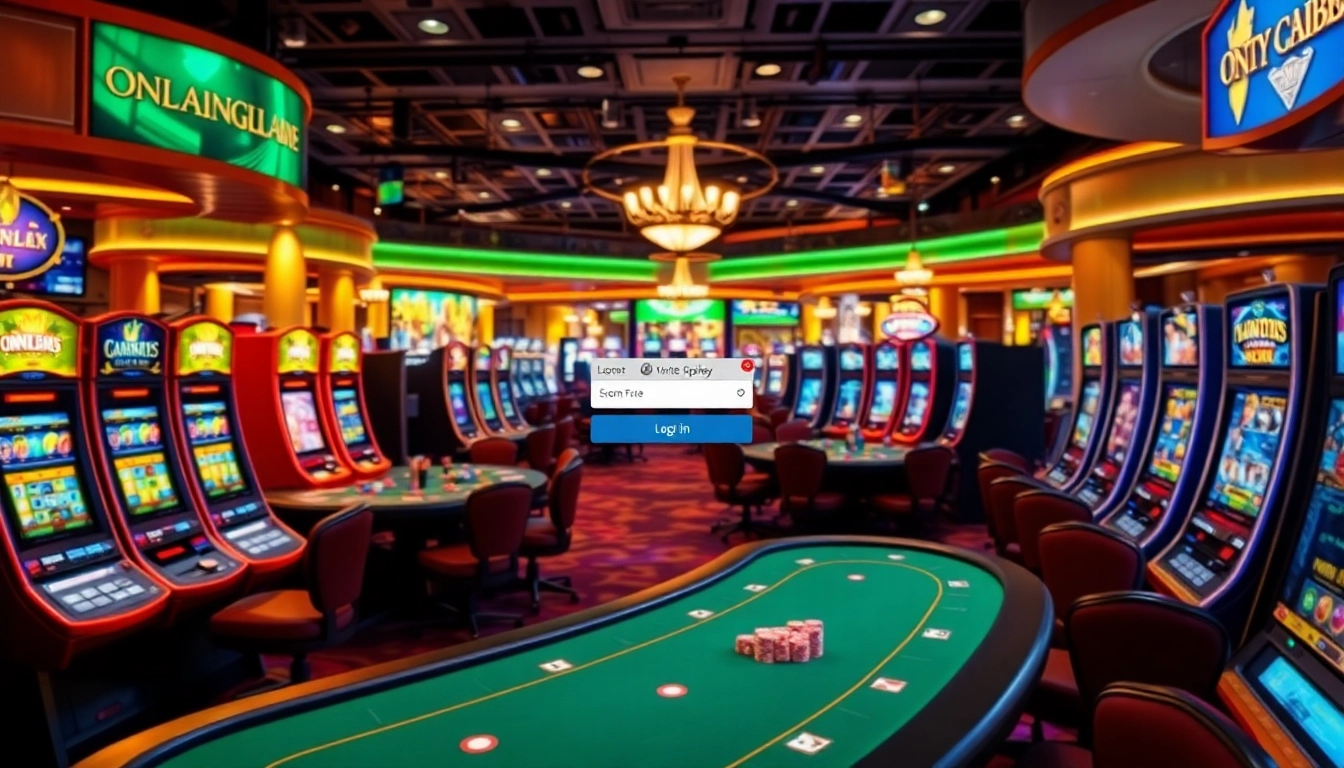 Engaging scene of Onicplay's casino vibrant interface showcasing exciting slot games.