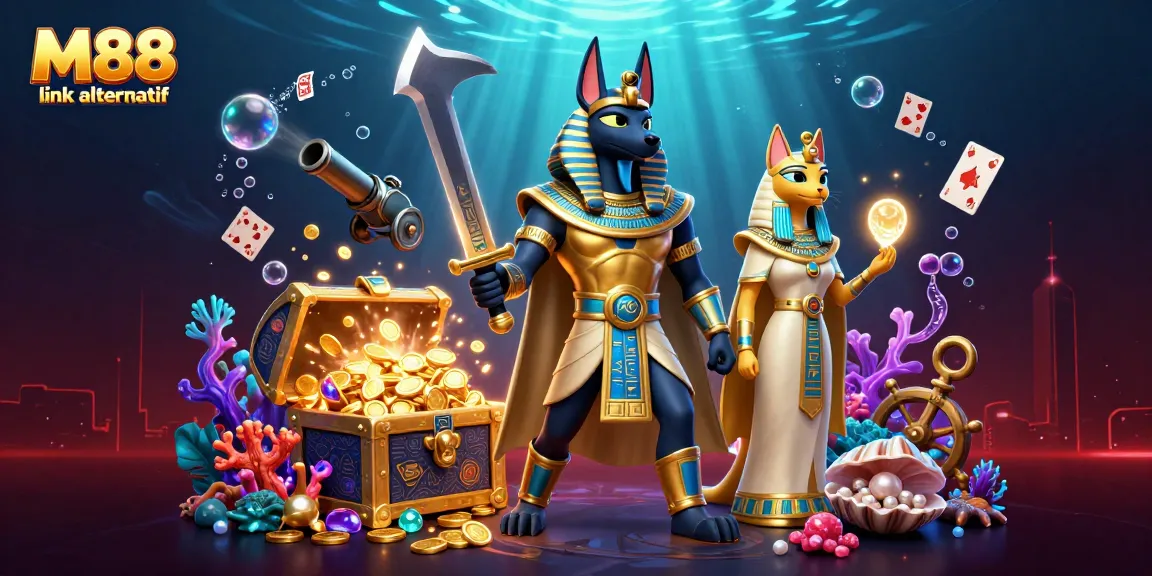 Bet on thrilling experiences with M88 link alternatif, featuring ancient Egyptian motifs and exciting game elements.