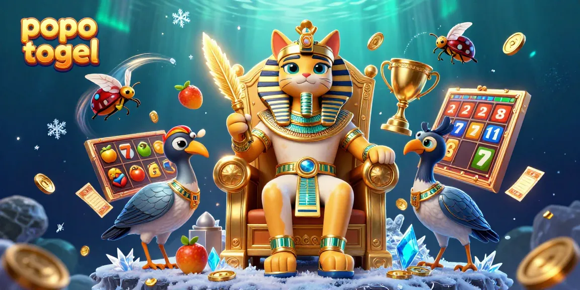 Experience popo togel vivid slot gaming with Egyptian pharaoh cat and interactive casino elements.