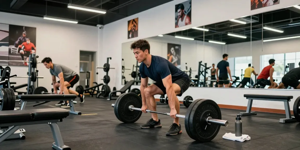 Official Prime Pharma Steroid Shop showcasing a dedicated athlete lifting weights in a modern gym, emphasizing fitness and health.