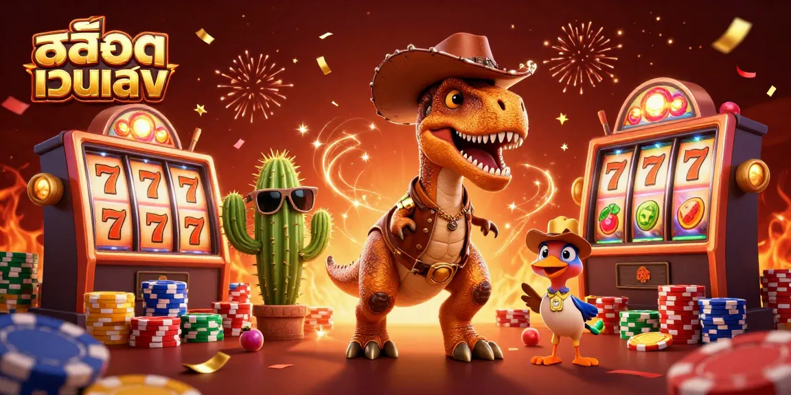 Experience excitement with สล็อตเว็บตรง gaming as cartoon characters celebrate a big win!