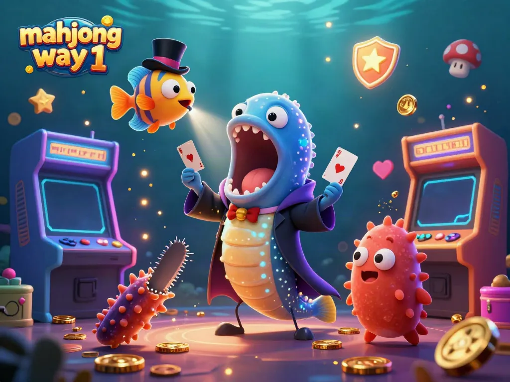 Engage in Mahjong Way 1 with vibrant underwater characters and colorful casino elements.