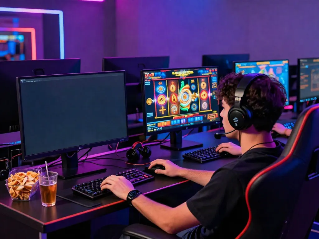 Engaged player enjoying an immersive slot88 gaming experience on a high-definition screen.