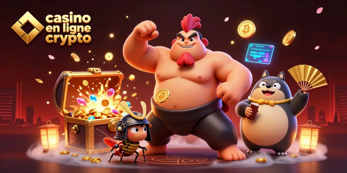 Jouez à des jeux dans un casino en ligne crypto, découvrez des pièces Bitcoin et Ethereum scintillantes.