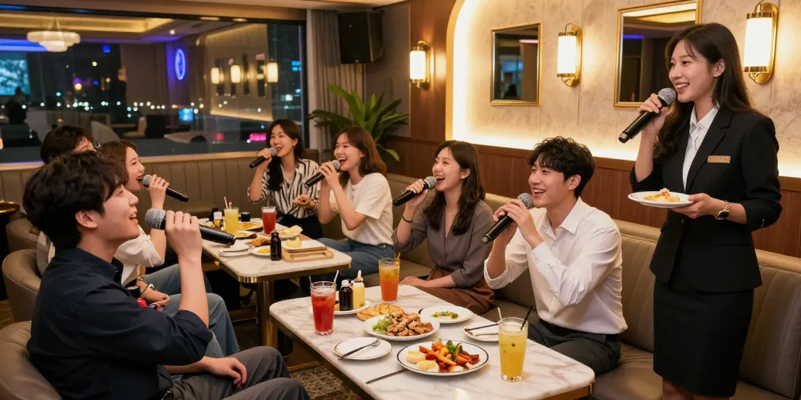 Enjoying karaoke at 인천쓰리노 with lively atmosphere and private room features.