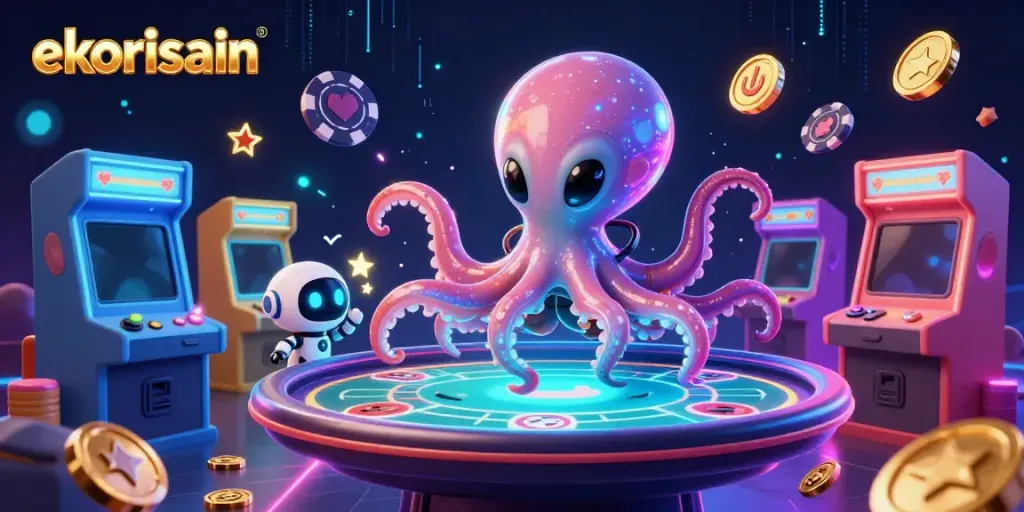 Permainan poker interaktif dengan kerajinan daur ulang, ekorisain sebagai tema utama.