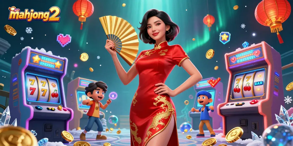 Play mahjong 2 with beautiful graphics, slot reels, and captivating game elements.