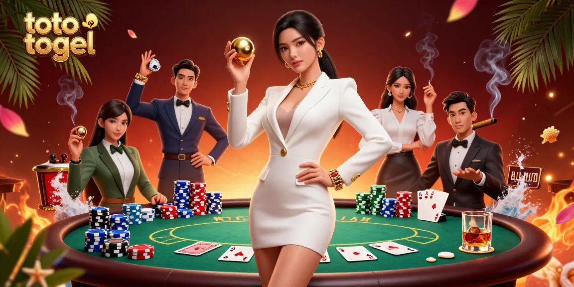Petualangan toto togel meningkatkan kegembiraan di meja poker dengan chip mewah dan elemen emas.