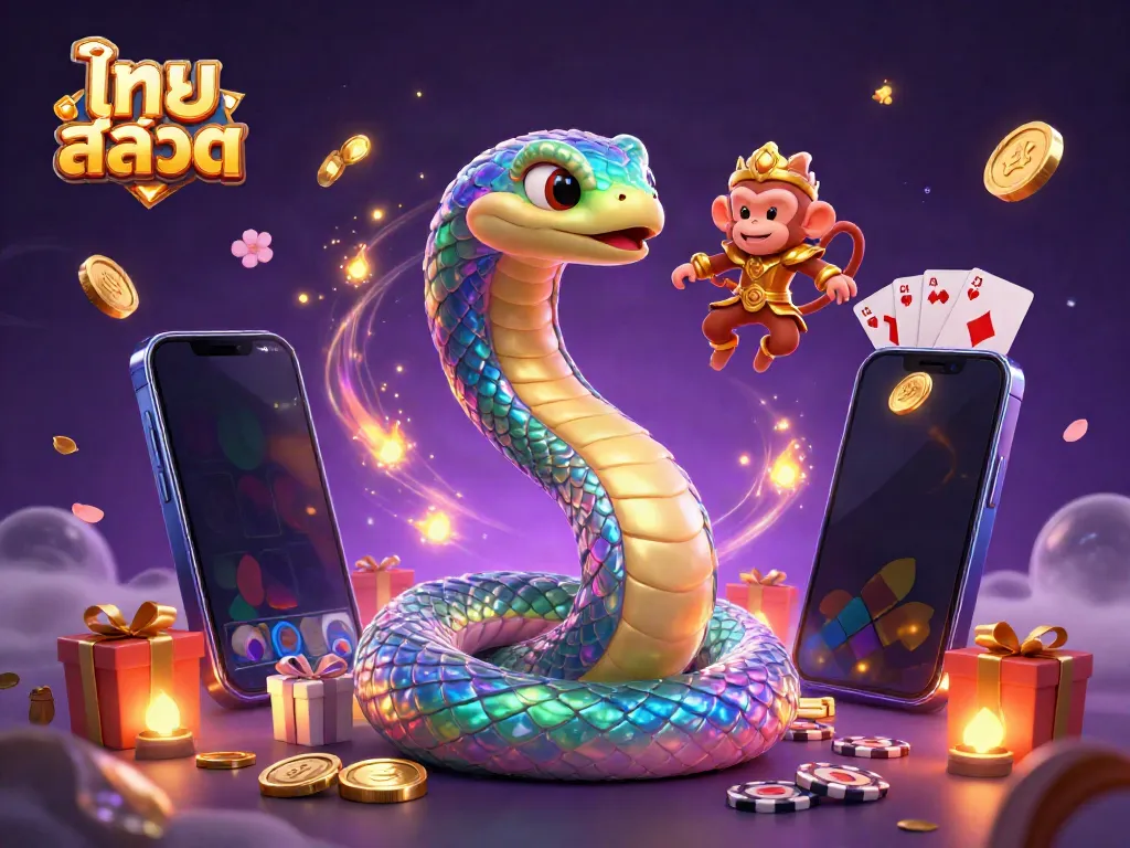 Experience engaging ไทย สล็อต action with colorful slot games and sparkling characters in a magical casino setting.