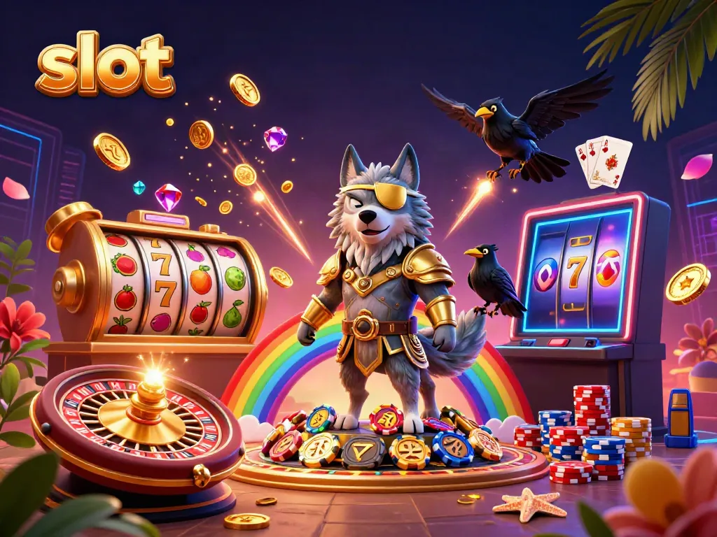 Experience exciting slot action with Odin, mystical ravens, and vibrant casino elements.