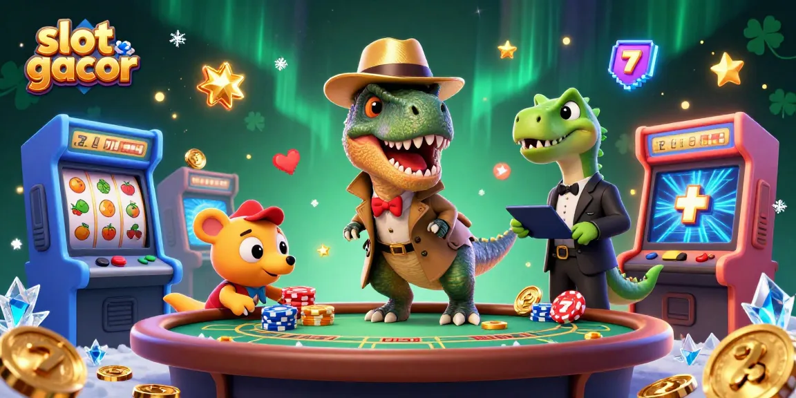 Experience thrilling slot gacor action with dynamic characters in a vibrant casino scene.