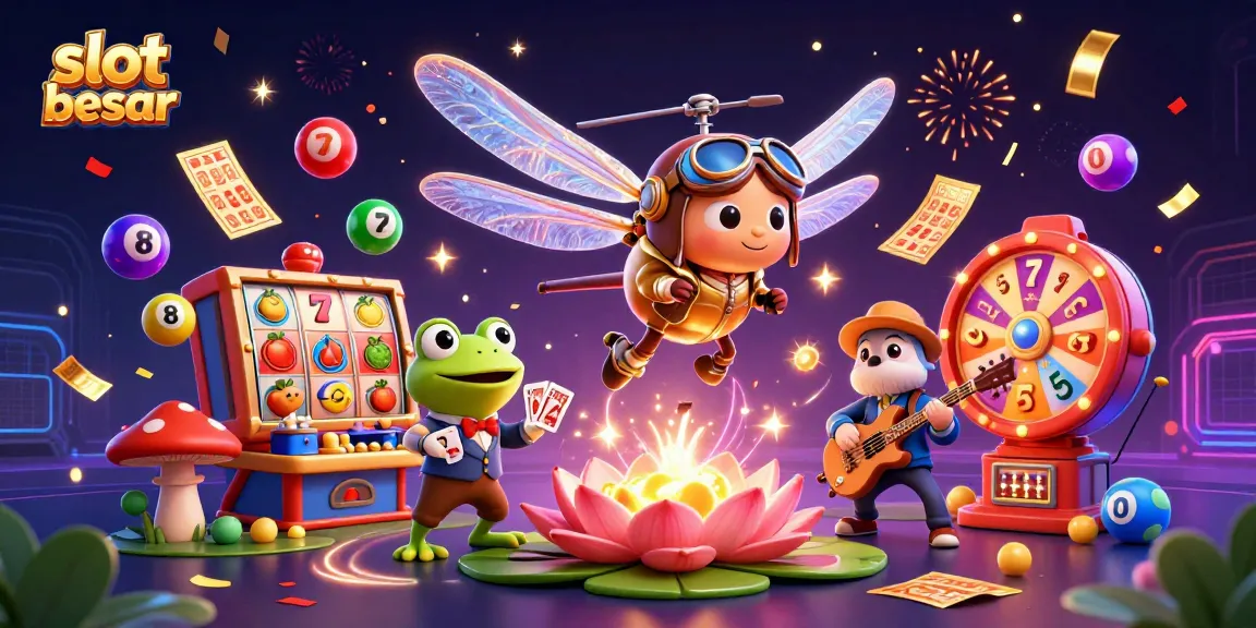 Play and win at slot besar in this vibrant, dynamic casino scene
