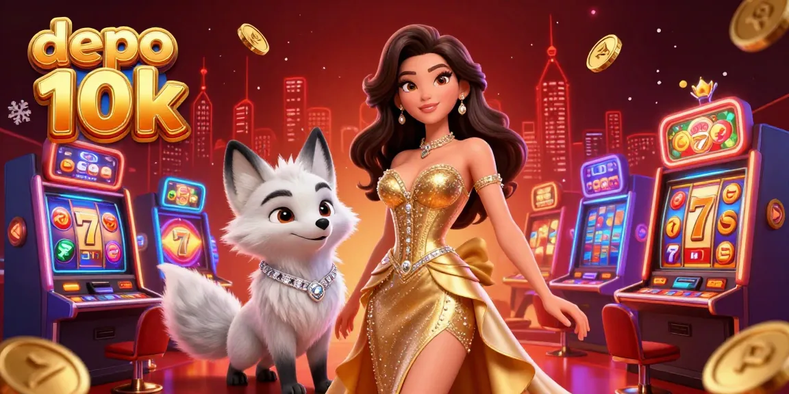 Experience thrilling slot games with depo 10k in a vibrant casino scene filled with excitement