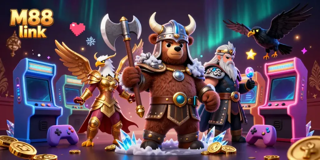 Khám phá cơ hội chiến thắng tại M88 link với hình ảnh sôi động của các trò chơi casino thú vị.