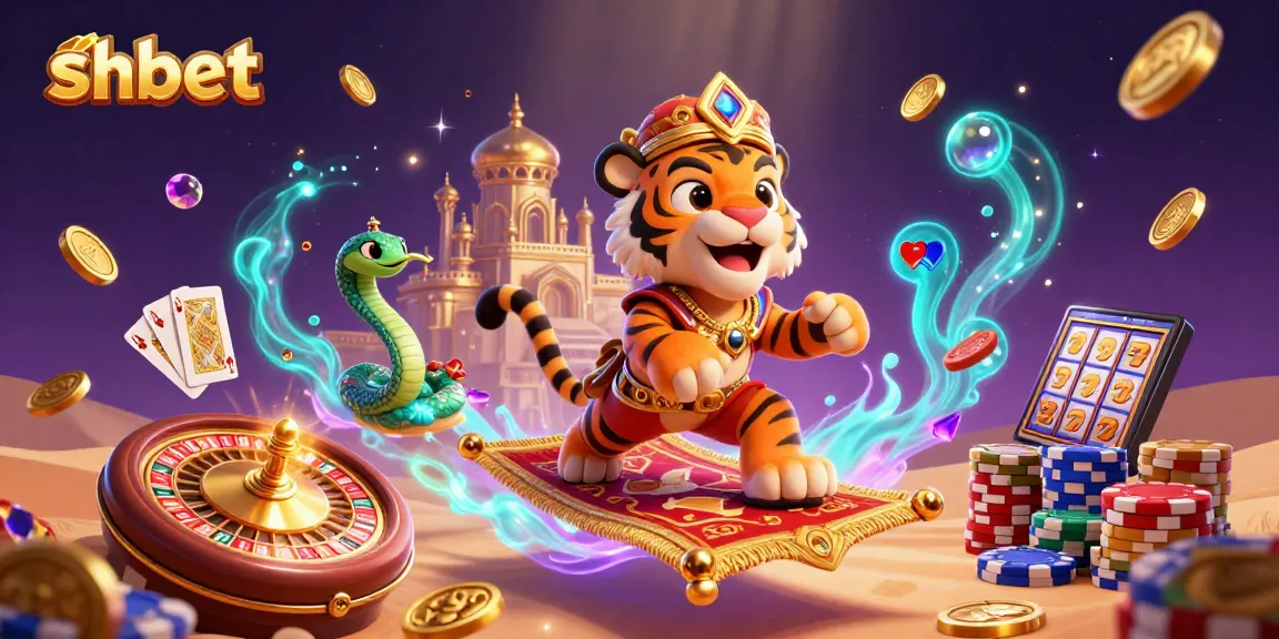 Experience shbet's thrilling gameplay with a magical illustration showcasing a rich casino atmosphere and vibrant characters.