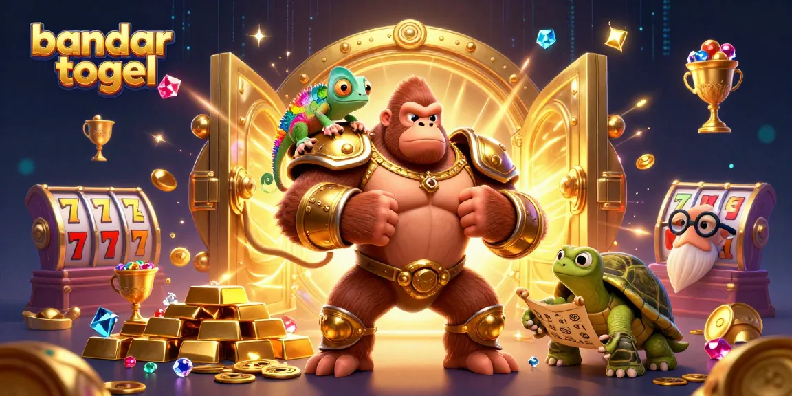 Experience the excitement of bandar togel with vibrant casino characters and dazzling game elements.