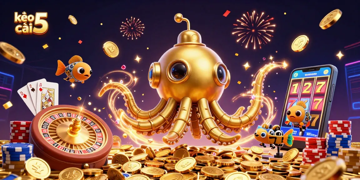 Engage in thrilling bets with kèo nhà cái 5, showcasing a vibrant casino scene packed with vibrant elements.