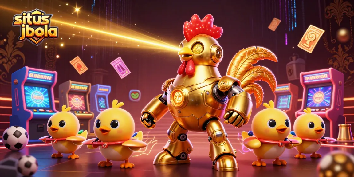 Engage in situs judi bola with a dynamic scene showcasing betting and fun gaming elements.