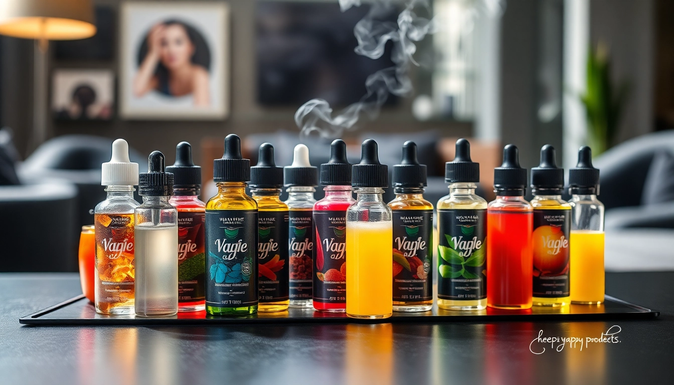 Shop Vape & E-Liquids with vibrant colors showcasing product variety and quality.